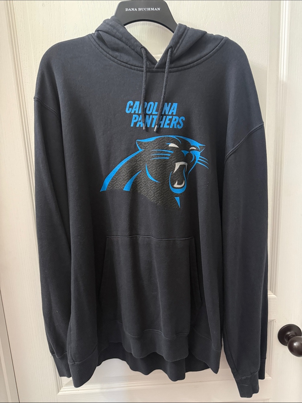 Carolina Panthers Black Pullover Hoodie with Team Logo